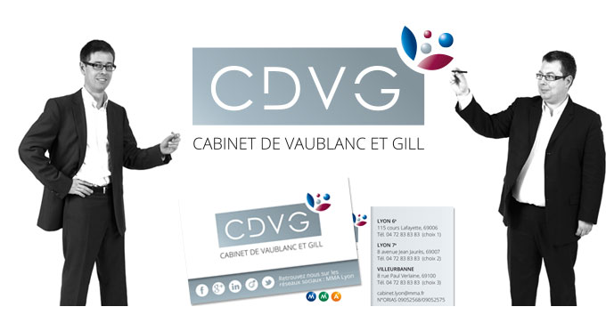 Logo et cartes de visite CDVG Assurances